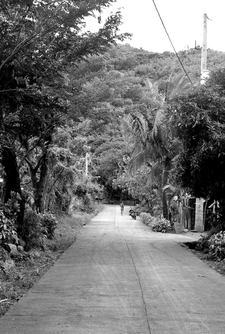 A lonely street in bragy. Cuyambay